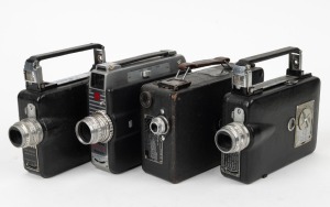 KODAK: Four 16mm movie cameras - one Ciné Kodak Model B-B, one Magazine Ciné Kodak, one Ciné Kodak Royal Magazine, and one Ciné Kodak Magazine 16. (4 movie cameras)