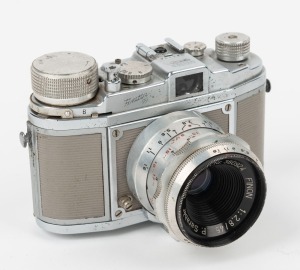 FINETTA-WERK SARABER: Finetta 99 viewfinder camera, c. 1952, with Finon 45mm f2.8 lens. Released as the 'Ditto 99' for the North American market.