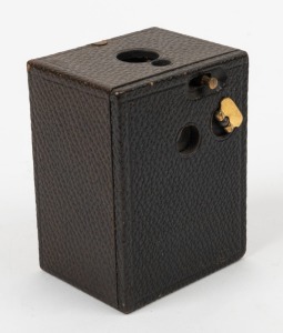 KODAK: Original 1895 type 1 Pocket Kodak box camera in black pebble-grained leather.