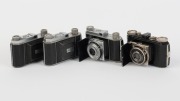 KODAK: Four c. 1940s Retina I cameras - one Type 118 [#445396] with Xenar&nbsp;50mm f3.5 lens and Compur shutter, one Type 010 [#198379] with Retina-Xenar 50mm f3.5 lens and Compur-Rapid shutter, one Type 010 [#215059] with Coated Retina-Xenar 50mm f3.5 lens a