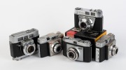 KODAK: Five c. early 1960s 35mm cameras - one Retinette F Type 022/9 [#323373], one Retinette Ia Type 042 [#185130] in maker's box, one Motormatic 35F [#039667], and two Colorsnap 35s [#101973 & 32953]. (5 cameras)
