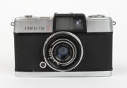 OLYMPUS: Black and chrome Olympus-Pen S half-frame camera, c. 1960, with D. Zuiko 30mm f2.8 lens. - 2