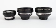 FUJIFILM: Three lenses - one 35mm Wide-Attachment Lens, one 75mm Tele-Attachment Lens with front and rear caps, and one 75mm Tele-Attachment Lens&nbsp;with rear cap. (3 items) - 2