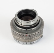 CARL ZEISS: Chrome&nbsp;Sonnar T 50mm f2 lens, c. 1942, with M39 mount featuring collapsible infinity lock for Leica etc. - 2