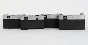 OLYMPUS: Four late-1960s rangefinder cameras - one Olympus-SC [#114769] with G. Zuiko 42mm f1.8 lens and lens cap, one Olympus-35 LE [#106112] with G. Zuiko 42mm f1.7 lens, one Olympus-35 LC [#142324] with G. Zuiko 42mm f1.7 lens and lens cap, and one Oly - 3