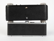 ILOCA: Two c. 1951 stereo viewfinder cameras - one type 2 Iloca Stereo with Jlitar 45mm f3.5 lenses [#16286 & #16287], and one Iloca&nbsp;Stereo II [#326445] with Jlitar&nbsp;V 35mm f3.5 lenses [#40235A & #40235B]. (2 cameras) - 3