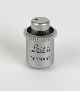LEITZ: Rare chrome 14088 OZTNO cable release adapter, c. 1955. Enables the use of screw-type cable releases on Leica M cameras.
