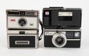 KODAK: Nine c. 1960s compact cameras - two Instamatic 100s in maker's boxes, one Instamatic 104, one Instamatic 204, one Instamatic 250, one Instamatic 300, one Instamatic 400, and two Instamatic 500s (one with maker's box and instruction booklet). (9 cam - 2