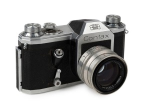 PENTACON: Contax S SLR camera [#8905], c. 1951, with Biotar T 58mm f2 lens [#3403524].