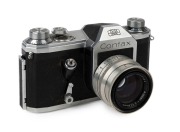 PENTACON: Contax&nbsp;S SLR camera [#8905], c. 1951, with Biotar T 58mm f2 lens [#3403524].