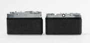 ZEISS IKON: Two c. 1954&nbsp;rangefinder cameras - one Contina IIa 527/24 with Novicar 45mm f2.8 lens and Prontor-SVS&nbsp;shutter, and one Contina Ia 526/24&nbsp;with Novar 45mm f3.5 lens and Prontor SVS shutter. (2 cameras) - 3
