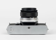 OLYMPUS: 1972 chrome-body Olympus M-1 SLR camera [#116270] with OM-System Auto-S 50mm f1.4 lens [#136192]. - 5