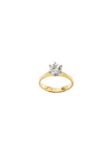 RING: 18ct gold solitaire diamond ring. Approximate weight 1.00 carat. 3.51 grams.