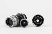 SCHNEIDER-KREUZNACH: Three lenses - one Tele-Xenar 150mm f5.5 with front and rear caps, one Componar&nbsp;105mm f4.5&nbsp;with front cap,&nbsp;and one Retina-Curtar-Xenon&nbsp;C 35mm f5.6. (3 items) - 2