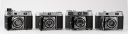 KODAK: Four late 1950s vertical-folding cameras - one Retina IIc 020 with Retina-Xenon 50mm f2.8 lens [#3982022], one Retina Ib 018 with Retina-Xenar 50mm f2.8 lens [#4350061], one Retina IIIc 021 I&nbsp;with Retina-Xenon C 50mm f2 lens [#7366523], and one Ret - 2