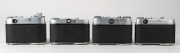 KODAK: Four late 1950s vertical-folding cameras - one Retina IIc 020 with Retina-Xenon 50mm f2.8 lens [#3982022], one Retina Ib 018 with Retina-Xenar 50mm f2.8 lens [#4350061], one Retina IIIc 021 I&nbsp;with Retina-Xenon C 50mm f2 lens [#7366523], and one Ret - 3