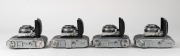 KODAK: Four late 1950s vertical-folding cameras - one Retina IIc 020 with Retina-Xenon 50mm f2.8 lens [#3982022], one Retina Ib 018 with Retina-Xenar 50mm f2.8 lens [#4350061], one Retina IIIc 021 I&nbsp;with Retina-Xenon C 50mm f2 lens [#7366523], and one Ret - 4