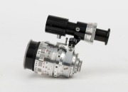 SOM BERTHIOT PARIS: Pan-Cinor&nbsp;12.5-36mm f2.8 cin&eacute;&nbsp;zoom lens [#1146122], c. 1950s, with attached Zoom finder and metal front and rear caps. - 2