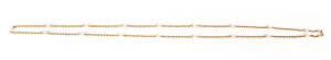 NECKLACE: 14ct gold rope twist necklace set with cultured pearls. 27grams.