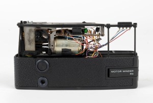LEITZ: Rare Leica R3 Motor Winder cutaway demonstration model, c. 1978.