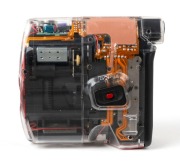YASHICA: Rare c. 1988 transparent-body Samurai half-frame SLR camera [#237524]. - 4