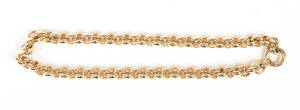 NECKLACE: 9ct gold belcher link necklace. 40 grams.