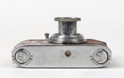 RIKEN: Rare c. 1941 Ricohl Mod. 1 127 film camera [#3600],&nbsp;featuring unusual brown leather covering, with Gokoku Anastigmat 50mm f3.5 lens [#11923]. One of only approximately 1500 believed to have been produced. - 5