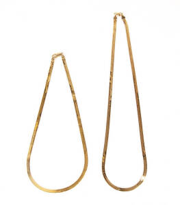 NECKLACES: Two 14ct gold flat weave necklaces. 18 grams.