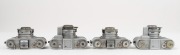 KODAK: Four c. 1940s Kodak 35 cameras - two non-rangefinder models with differing accessory shoes and engraving thicknesses, together with two rangefinder models with differing shutters. The first Kodak 35mm camera to be produced in the United States. (4 - 4