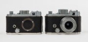 BERNING ROBOT: Two viewfinder cameras - one c. 1940s Robot II body [#B95587], and one c. 1951 Robot IIa [#C102004] with Xenagon 30mm f3.5 lens [#3260474]. (2 cameras) - 2