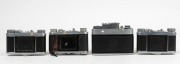 EHO-ALTISSA: Four c. 1950s viewfinder cameras - one Altix&nbsp;IV with Tessar&nbsp;T 50mm f3.5 lens [#3397585], one Altix&nbsp;IV with Trioplan V 50mm f2.9 lens [#1430500], one Altix IV with Tessar&nbsp;T 50mm f2.8 lens [#4093840], and one Altix-NB with Tessar 50mm f2.8 lens - 3
