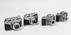 APPARATE & KAMERABAU: Four c. 1950s 35mm cameras - one Akarette I, one Akarelle, one Arette DN, and one Arette I BN. (4 cameras)