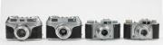 APPARATE & KAMERABAU: Four c. 1950s 35mm cameras - one Akarette I, one Akarelle, one Arette DN, and one Arette I BN. (4 cameras) - 2