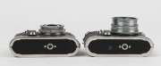 BERNING ROBOT: Two c. 1951 Robot IIa 35mm cartridge cameras - one [#C106383] with Schneider-Kreuznach Xenar 38mm f2.8 lens [#3009355], and one [#J134485] with Carl Zeiss Jena Tessar 3.25mm f2.8 lens [#2028874]. (2 cameras) - 5