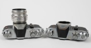 PENTACON: Two c. 1949 SLR cameras - one Contax S [#46259] with Primoplan 58mm f1.9 lens [#1591451] and front lens cap, together with one Contax S body [#43719]. (2 cameras) - 3