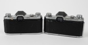PENTACON: Two c. 1949 SLR cameras - one Contax S [#46259] with Primoplan 58mm f1.9 lens [#1591451] and front lens cap, together with one Contax S body [#43719]. (2 cameras) - 4