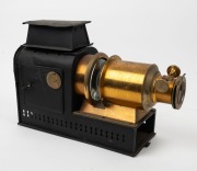 UNKNOWN: Brass and tin helioscopic&nbsp;Magic Lantern, likely Walter Tyler, c. 1890s, with lens in excellent condition. - 2