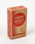 HOUGHTON: Two c. 1935 subminiature folding cameras - one Ensign Midget Silver Jubilee S55 with Ensar f6.3 Anastigmat lens, finished in silver enamel to commemorate the Silver Jubilee of King George V, together with one black-body Midget Model 22 with meni - 6