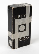 KODAK: Five c. late 1930s vertical-folding cameras - one Six-20 Folding Brownie with maker's box, one Junior 620, one Brownie Pliant Six-20, and two Jiffy Kodak Six-20 Series II models (one with maker's box and instruction booklet). (5 cameras) - 3