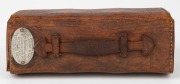 IS THIS WALTER LINDRUM'S EARLIEST AWARD? A leather carrying case containing three ivory presentation billiard balls; the top of th case bearing a silver plaque engraved to read "Presented by ALCOCK & CO. to Walter Lindrum, (age 16 years) to commemorate hi - 4