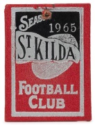 ST. KILDA: 1966 Member's Season Ticket (#5809), with Fixture List, details of the Club Leadership & holes punched for each game attended; issued in the name of M.E.. Moss. Accompanied by Season Tickets for 1961 - 1965 issued to the same supporter. (6 tick - 6