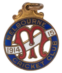 MELBOURNE CRICKET CLUB: membership medallion for 1914-15 (No.89) a very low number.