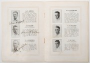 "AUSTRALIAN XI ENGLISH TOUR 1930" Orient Line souvenir programme and fixture list featuring individual photographs of the Australian team, each signed individually in pen. Provenance: The Clarrie Grimmett Collection; his family, by descent. - 5