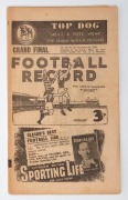 'The Football Record': 1949 2nd Semi-Final, North Melbourne v Carlton; Final, North Melbourne v Essendon; Grand Final, Carlton v Essendon; together with the scarce June 25 Interstate Football Record (Victoria v W.A.) (Total: 4).&nbsp;Essendon defeated Carlton - 5