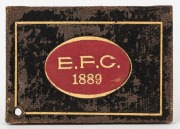 ESSENDON 1889 Member's Season Ticket, No.205 (dark brown/black leather cover with red football & gilt 'E.F.C. 1889' on front and back, with details of the committee and the club's fixtures for the year. Extremely rare and the earliest example we have offe - 3