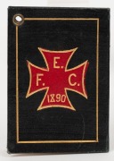 ESSENDON 1890 Member's Season Ticket, No.806 (black leather cover with red Maltese Cross & gilt 'E.F.C. 1890' on front and back, with details of the committee and the club's fixtures for the year. Extremely rare. Essendon finished the season in 3rd positi - 3