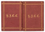 1884-85 BALMAIN JUNIORS CRICKET CLUB Membership ticket (reddish-brown card with gilt lettering); with details of the committee and a list of the club's matches; issued in the name of W. Turpin. The club played in a Melbourne suburban competition at Royal