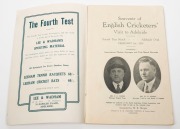 ENGLAND IN AUSTRALIA, 1928-29: "International Cricket Souvenir - Visit of English Eleven to Australia - October 1928 to March 1929 : Fourth Test Match, Adelaide, February 1st 1929", 96 page programme printed by R.M. Osborne, Currie St. Adelaide.Bradman re - 2