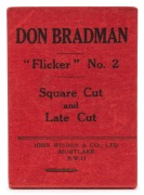 DON BRADMAN "Flicker No.2" Square Cut and Late Cut, complete booklet by Flicker Productions Ltd., 113b Earls Court Road, London; 1930. This edition with Wisden advertising to front and back covers. Provenance: The Clarrie Grimmett Collection; his family b - 2