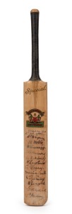 AUSTRALIA v ENGLAND, Third Test, Lords July 1930: Clarrie Grimmett's souvenir Gunn & Moore "Special" miniature bat, signed by the ENGLAND team to the front of the blade, and signed by the AUSTRALIAN team to the back. Provenance: The Clarrie Grimmett Colle